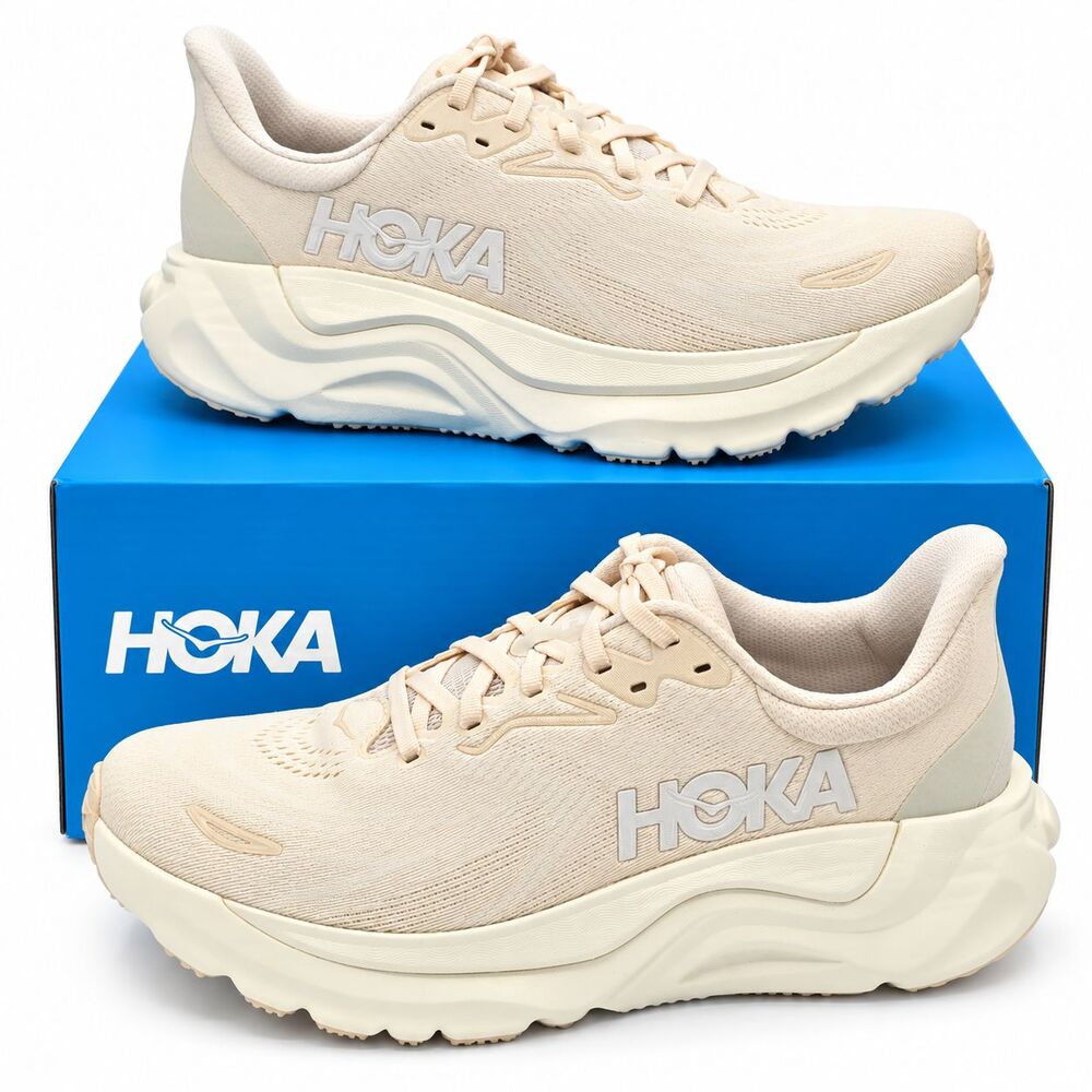 HOKA Arahi 8 Women's 8.5 B Birch Alabaster H-Frame Stability Road Running Shoes